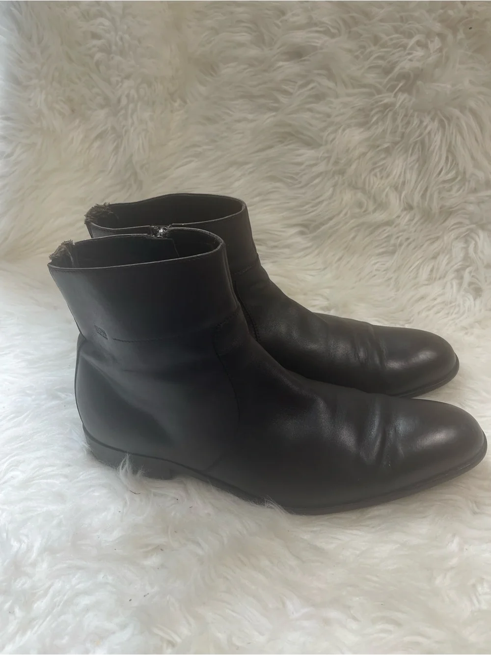 Hugo Boss Men's  Leather Dark Brown Chelsea Ankle Boots SZ8.5